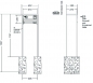 Preview: RENZ Briefkastenanlage freistehend, Tetro, Edelstahl V4A, Kastenformat 370x110x270mm, mit Klingel - & Lichttaster und Vorbereitung Gegensprechanlage, 1-teilig